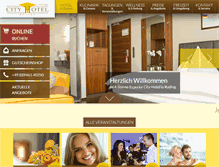 Tablet Screenshot of city-hotel-roding.de